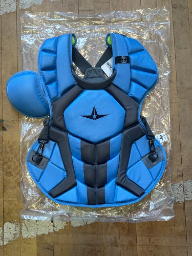 New All-Star System 7 Axis CPCC40PRO Catcher's Chest Protector Sky Blue/Graphite