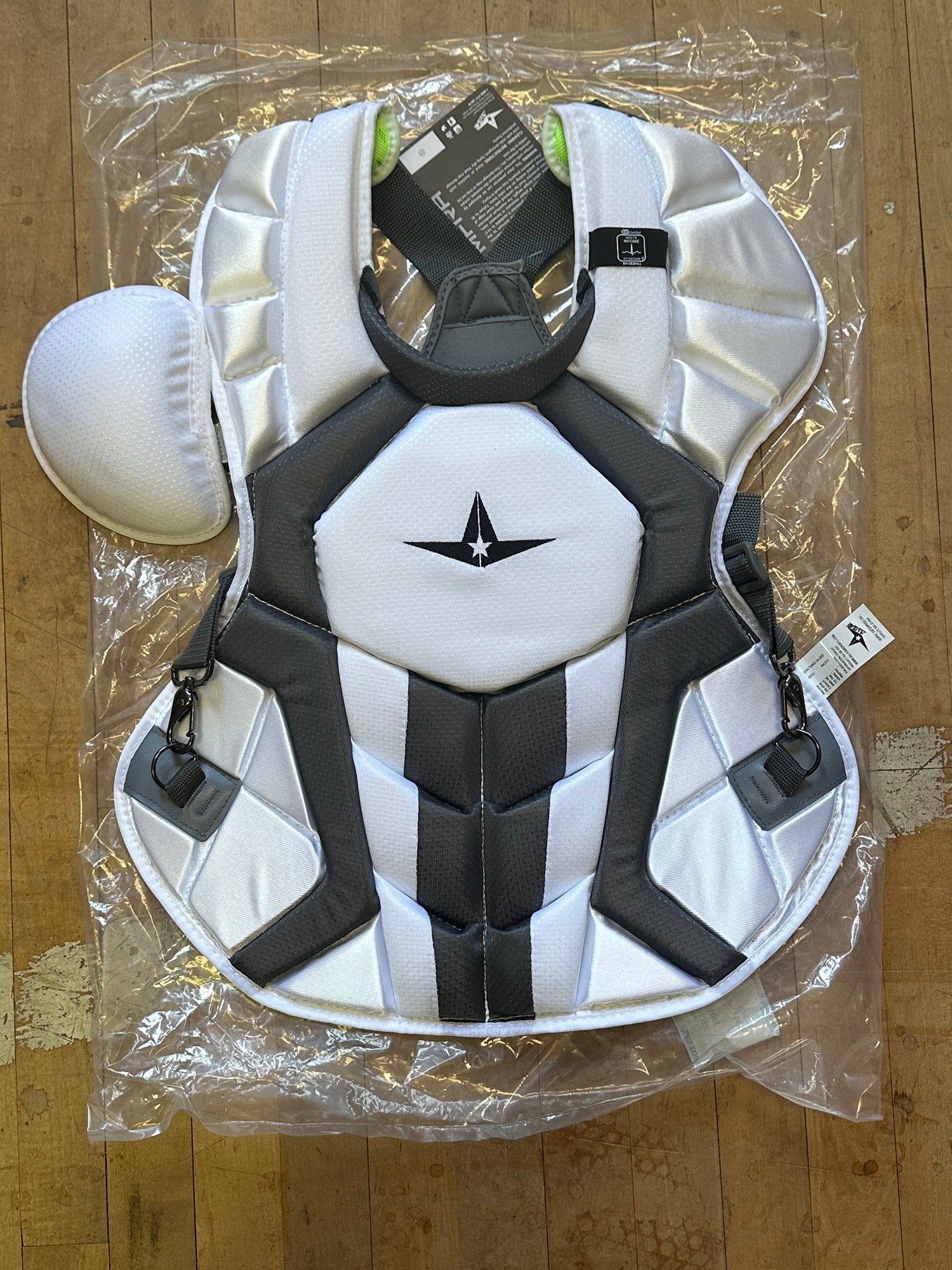 New All-Star System 7 Axis CPCC912S7X Catcher's Chest Protector  Graphite/Gold | SidelineSwap