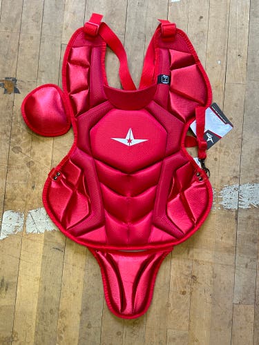 New All-Star System 7 Axis CPCC1216S7X Catcher's Chest Protector Scarlet