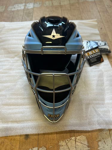 New All-Star MVP2500-TT Catcher's Mask Navy/Sky Blue