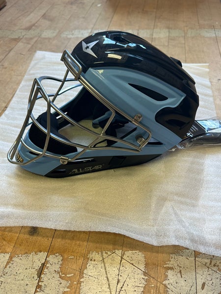 All-Star MVP2500 Graphite Two-Tone Catcher's Helmet Navy