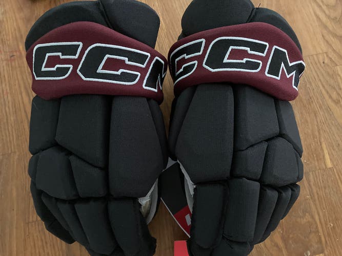 CCM hockey gloves New 13 inch Black And Maroon