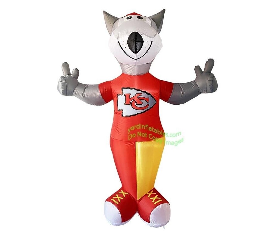 Inflatable NFL Mascot - Kansas City Chiefs KC Wolf 7ft Tall Air Blown NIB