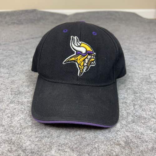 Minnesota Vikings Mens Hat Adjustable Black Purple Cap Logo Sport NFL Football