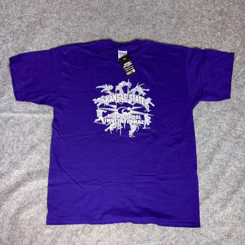 Kansas State Wildcats Mens Shirt Extra Large Purple Short Sleeve NCAA Football