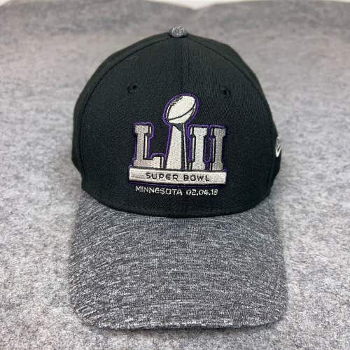 Super Bowl 52 Mens Hat Large New Era Black Gray Cap Logo Minnesota NFL Football