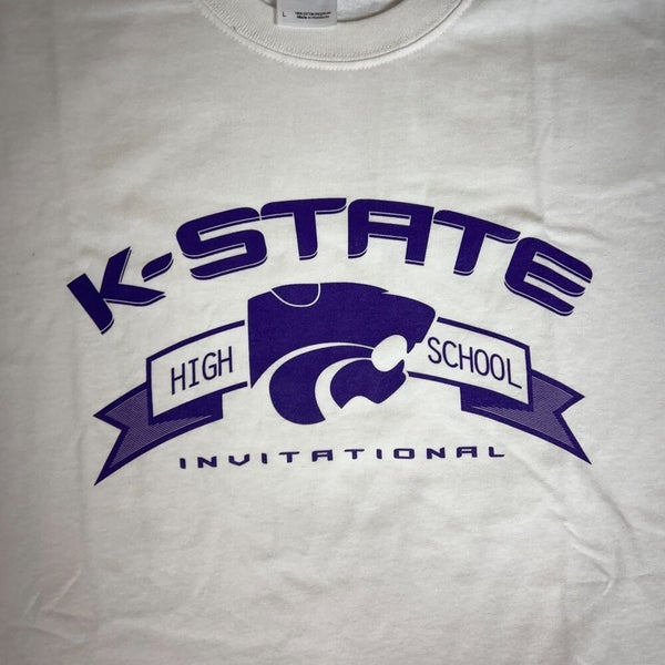 Kansas State Wildcats Mens Shirt Large White Short Sleeve Tee Top NCAA Football