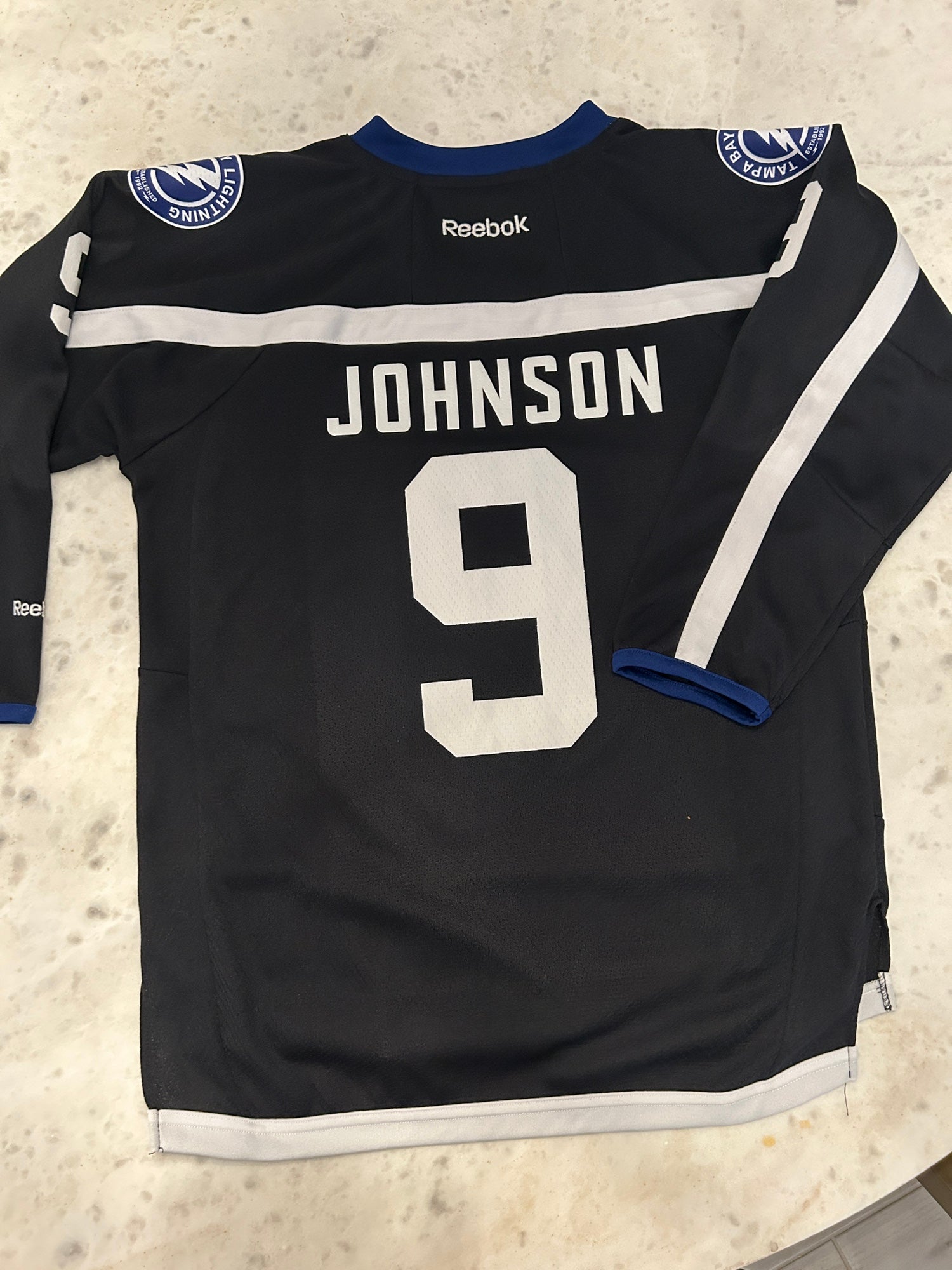 Used White Reebok Tampa Bay Lightning Game Jersey, Size Youth XL, T340