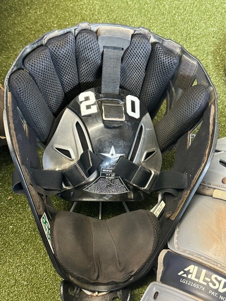 All Star System 7 Intermediate Custom Grey Navy Camo Catcher's Set