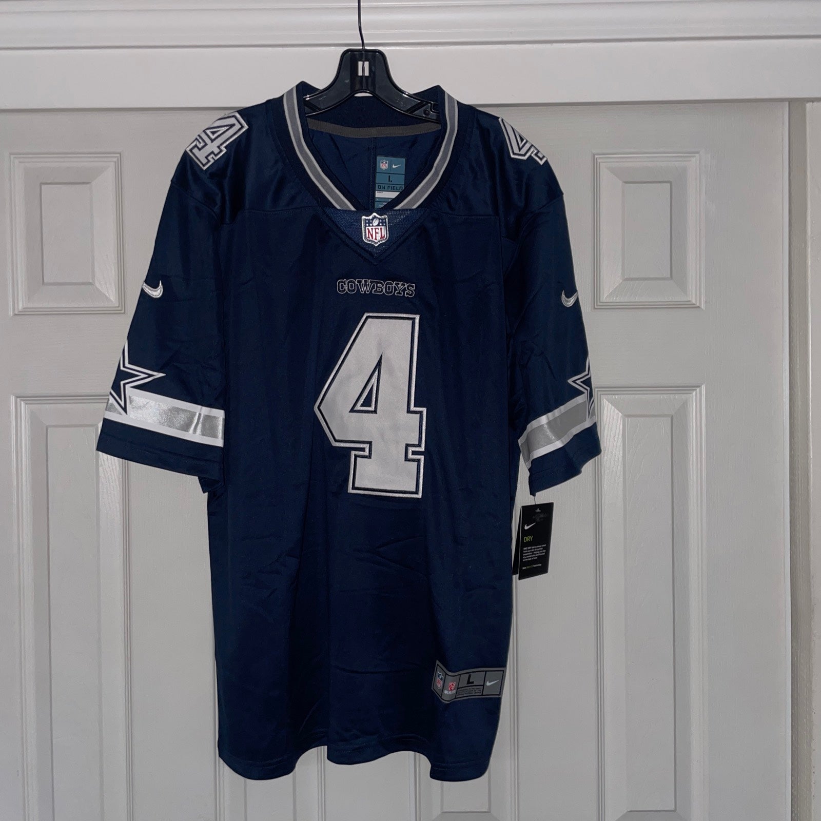 Brand New Mens Dallas Cowboys Home Jersey Dak Prescott Size XL.