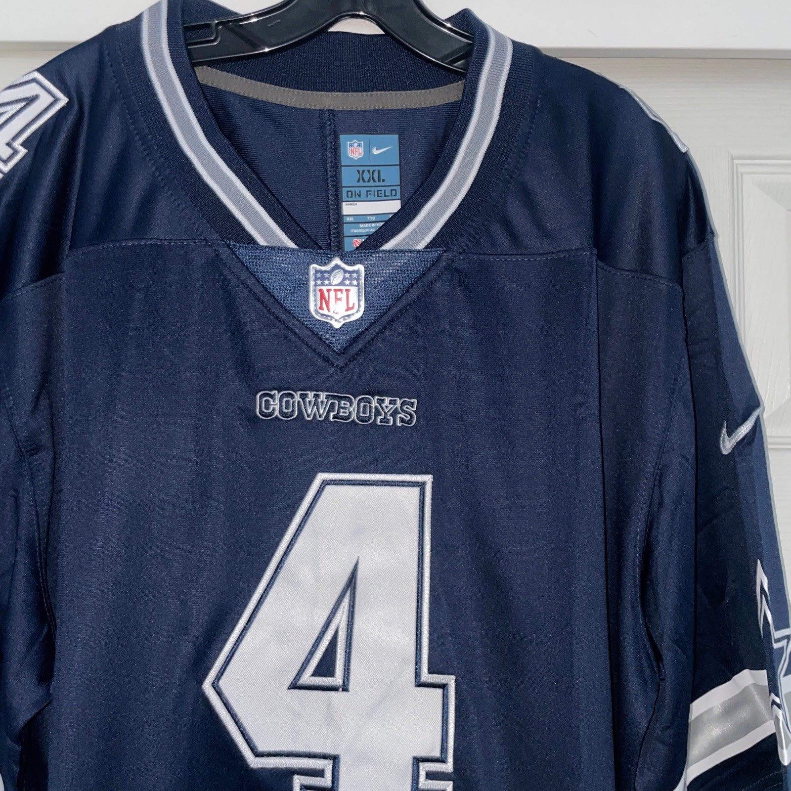 Nike, Shirts & Tops, Nike Dallas Cowboys 4 Dak Prescott Jersey Youth Xxl  Blue Sewn Stitched