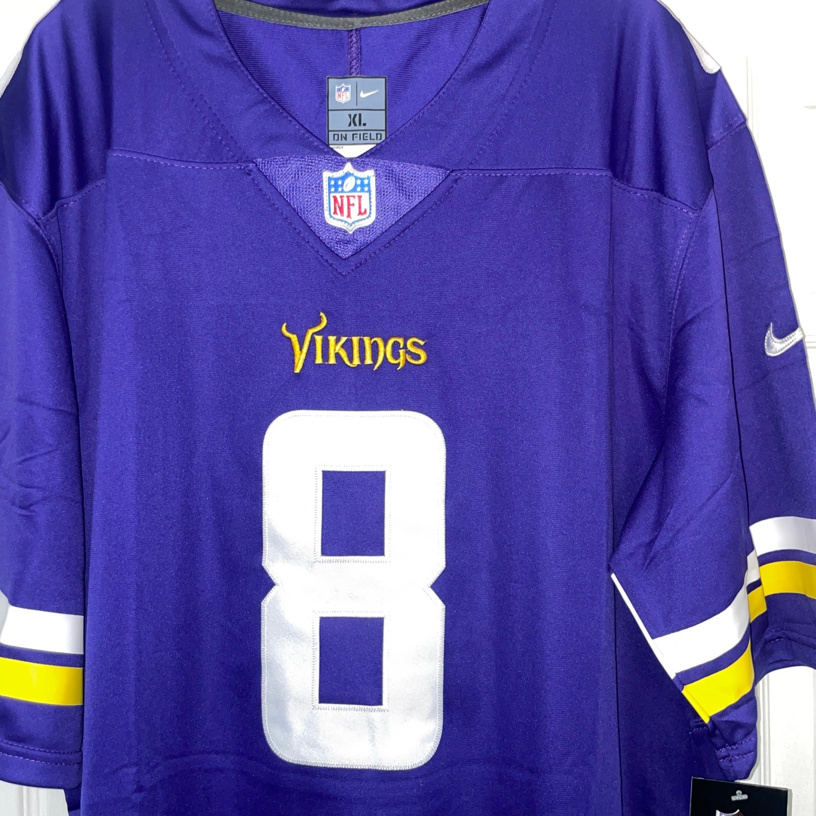 NFL On Field Purple Minnesota Vikings Stefon Diggs Jersey Adult