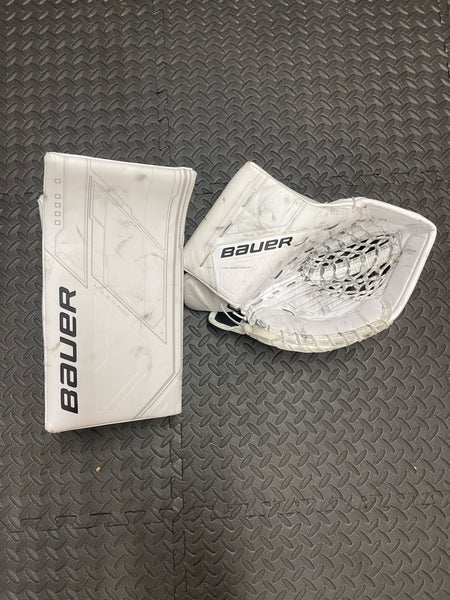 Used Regular White Mach Glove And Blocker