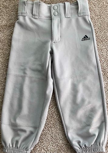 Adidas XXS Gray Long Front Snap Baseball Shorts
