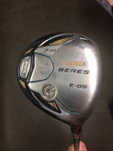Used RH Honma Beres E-05 22 Degree 7 wood 2-star (2S) Regular Flex