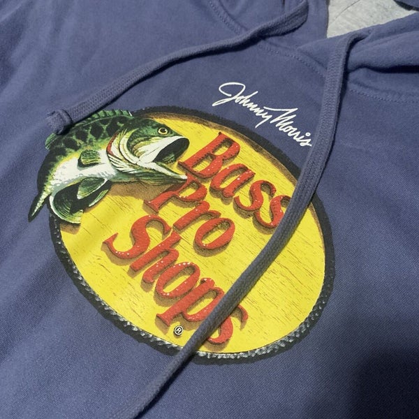 Bass Pro Shops Johnny Morris Fishing Outdoors Logo Sweatshirt Sz