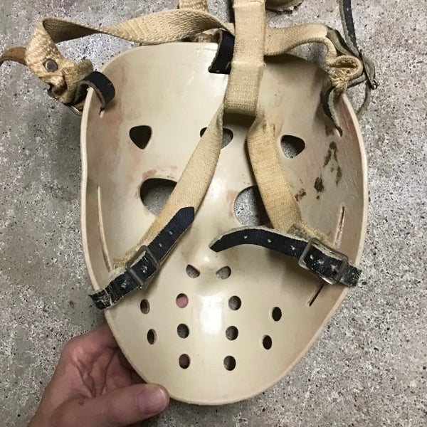 Vintage Franklin 6290 Hockey Goalie Mask Leather Straps Jason 70’s