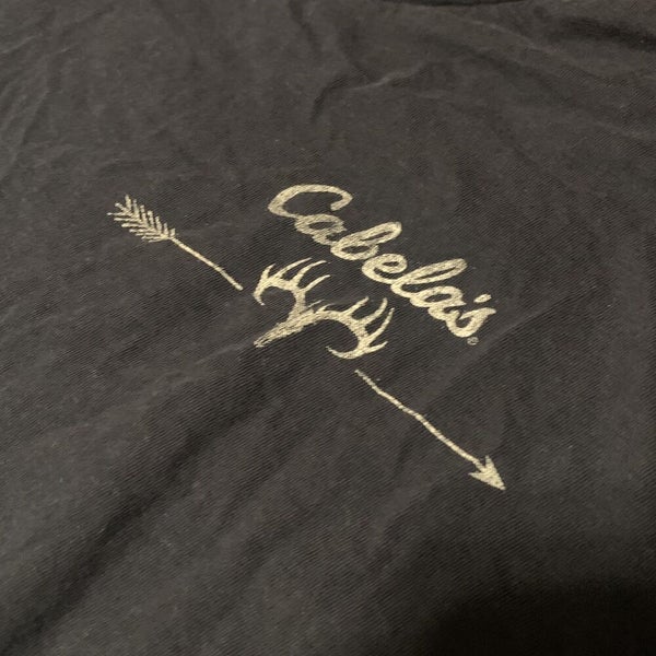 Cabela's World's Foremost Outfitter Outdoors Hunting Logo Shirt Sz