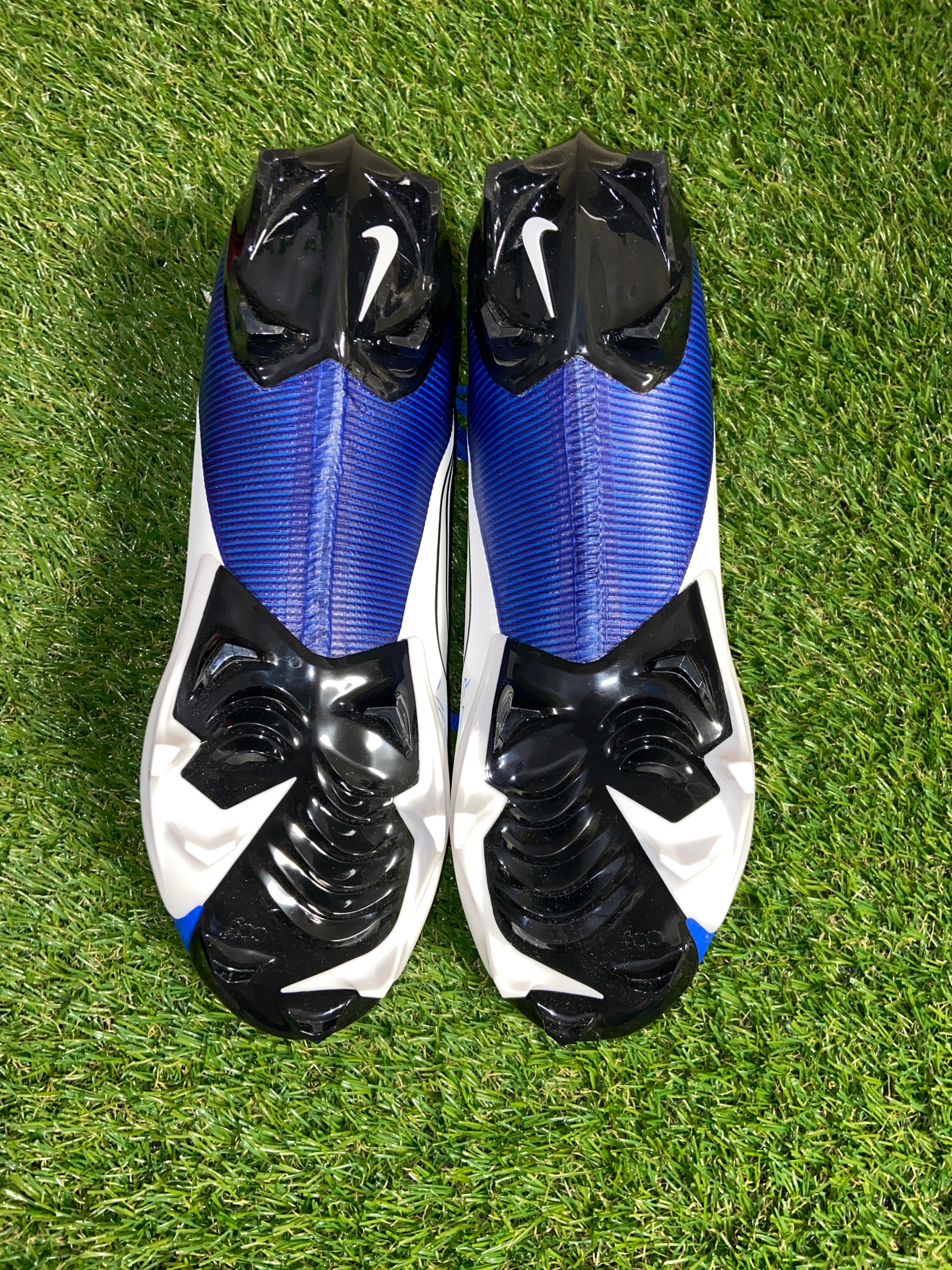 black and blue football cleats