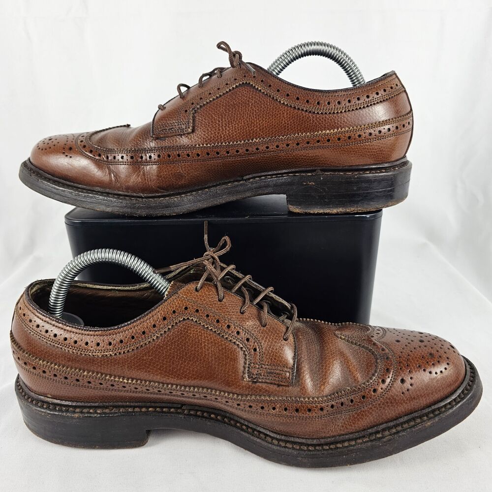 Florsheim Royal Imperial Kenmoor Longwing Mens 8 D Brown V-Cleat Pebble Grain Florsheim Royal Imperial Kenmoor Longwing Mens 10C Brown V  main image 3