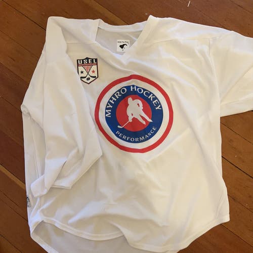 White Used Medium Men's Wheels Manufacturing Jersey