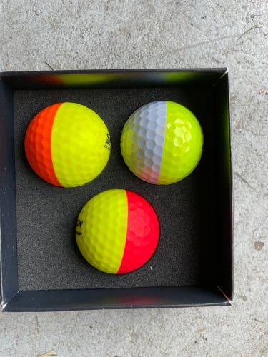 Used Srixon 3 Pack Z-STAR Pure White and Tour Yellow Balls
