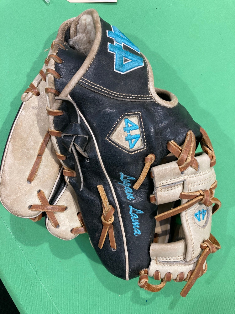 Used 44 Pro Signature Series Right Hand Throw Infield Baseball Glove 11.75"