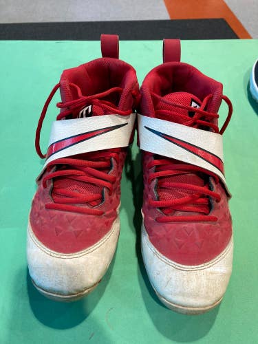 Red Used Men's 7.5 (W 8.5) Molded Nike Trout Footwear