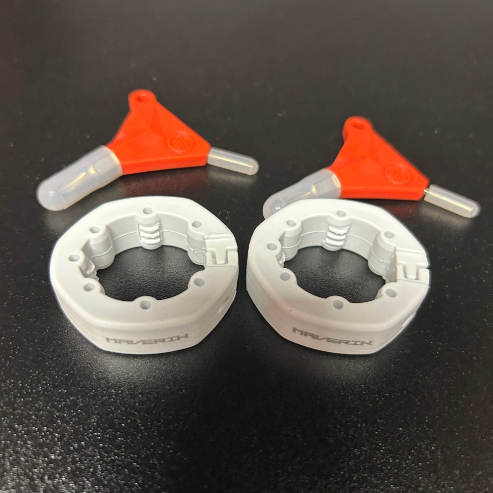 Two Pack of White Maverik Butt Ends with tools