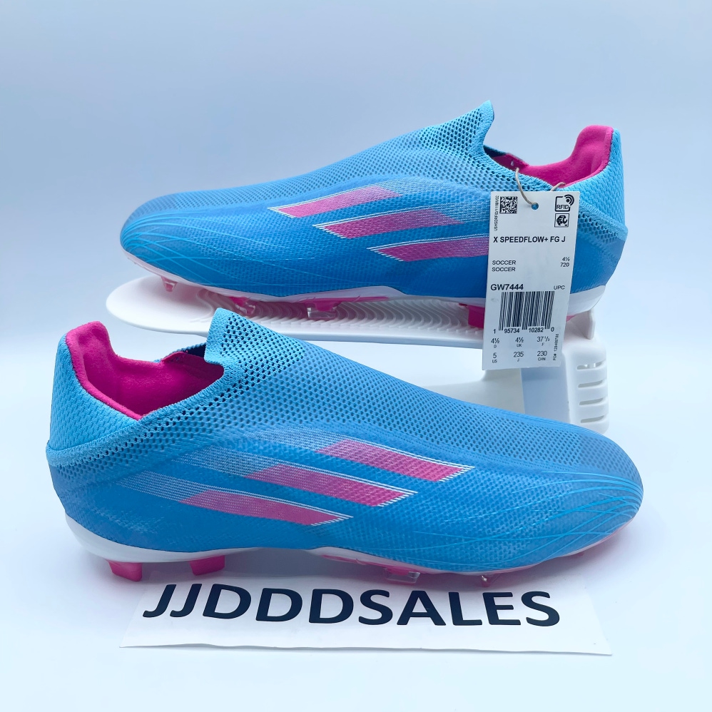 Adidas X Speedflow + Fg Junior Laceless Soccer Cleats GW7444 Size 5 / Women’s 6.5 NWT