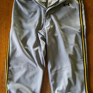 Official Canes Gray Youth New Medium Under Armour Game Knickers