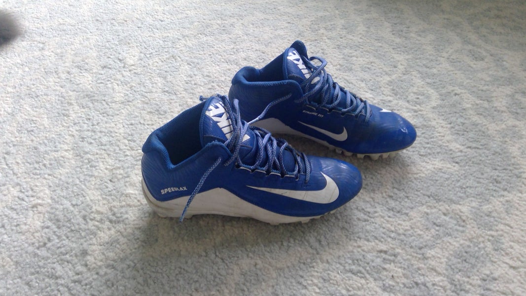 Nike Speedlax Used Men's Size 8.0 (Women's 9.0) Blue Molded Cleats Mid Top