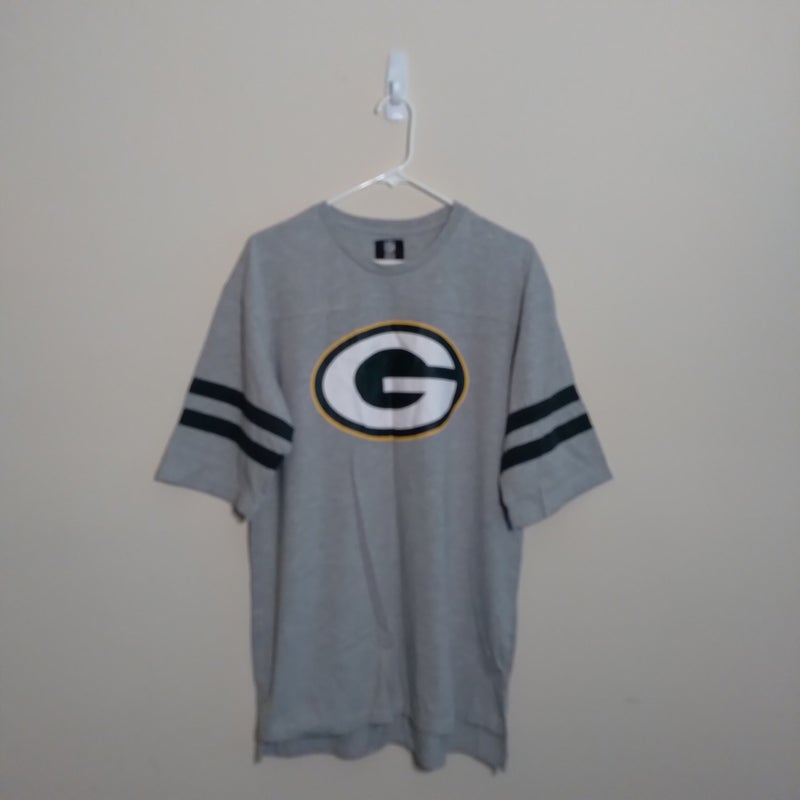 NFL Team Apparel Green Bay Packers Logo Jersey Style Tee Shirt Sz Large