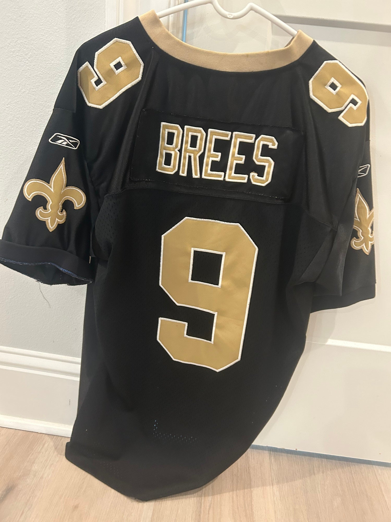 Drew Brees Shirt 9 Jersey Number Official Reebok New Orleans Saints Mens  Large