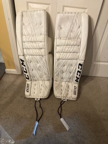 Used 34"+2” CCM  Extreme Flex 4 Goalie Leg Pads