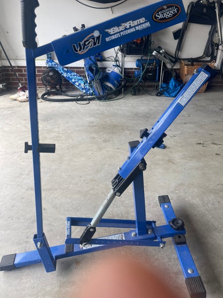 Used Louisville Slugger Blue Flame Pitching Machine