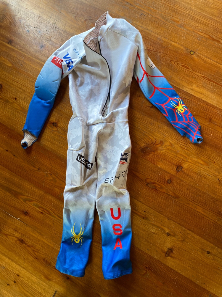 Used XL Spyder Padded U.S. Ski Team Ski Suit FIS Legal