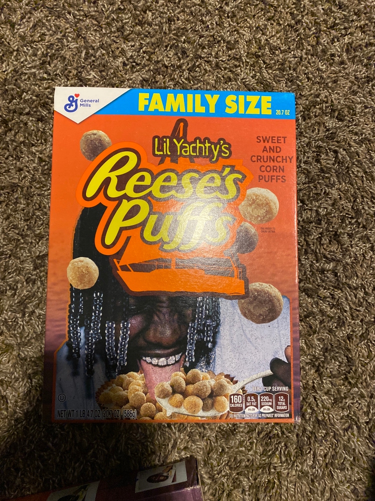 Lil yatchy full-size cereal box