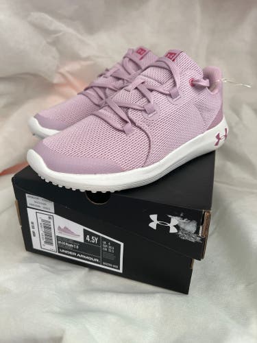 Under Armour GS Ripple Pink/white Size 4.5Y