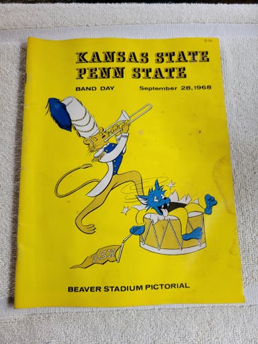 Vintage Penn State vs. Kansas State Beaver Stadium Pictorial September 28, 1968 NCAA Program