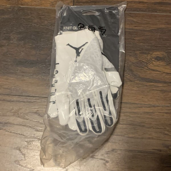 Jordan Knit Football Gloves in White - ShopStyle