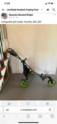 Black Unisex Tour Edge Push Cart