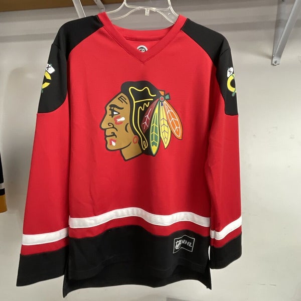 Chicago Blackhawks Old Time Hockey NHL Long Sleeve Red T Shirt XL