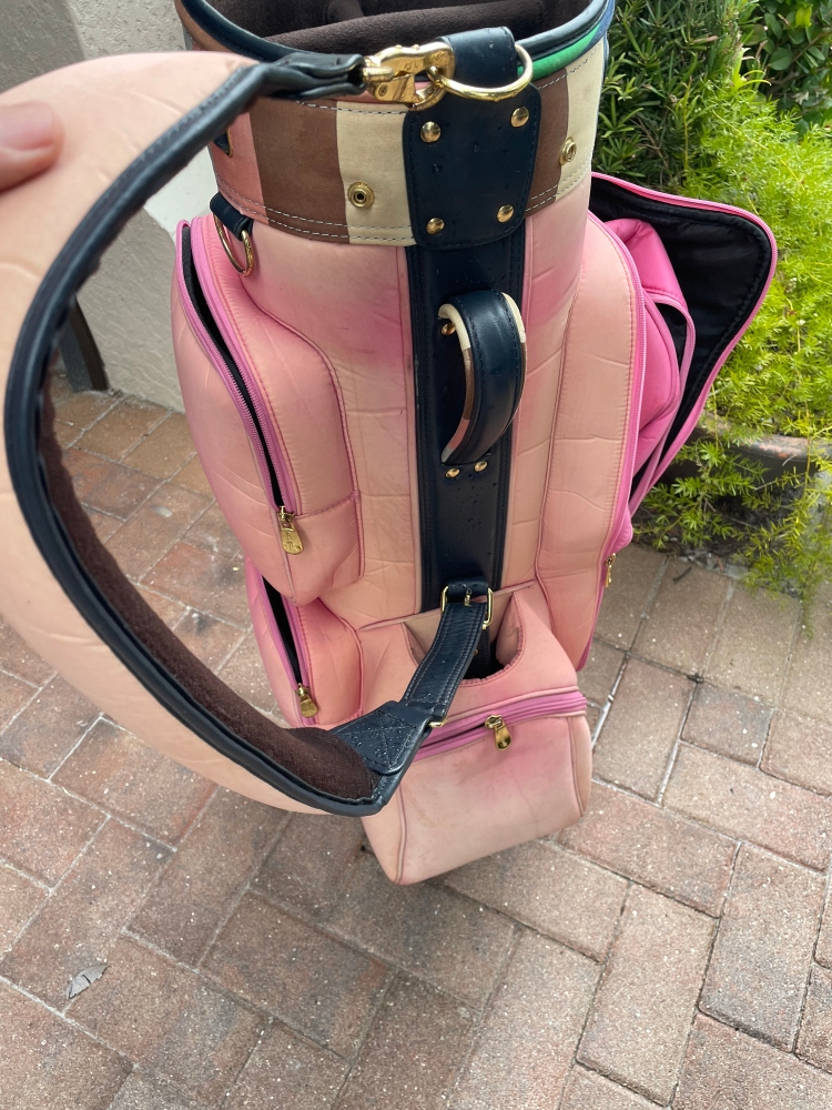 Woman’s golf cart bag by Keri Golf . Comes with matching rain cover