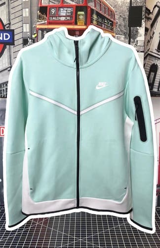 Nike Sportswear Tech Fleece Full Zip Hoodie Mint Foam Mens  2XL TALL CU4489-379