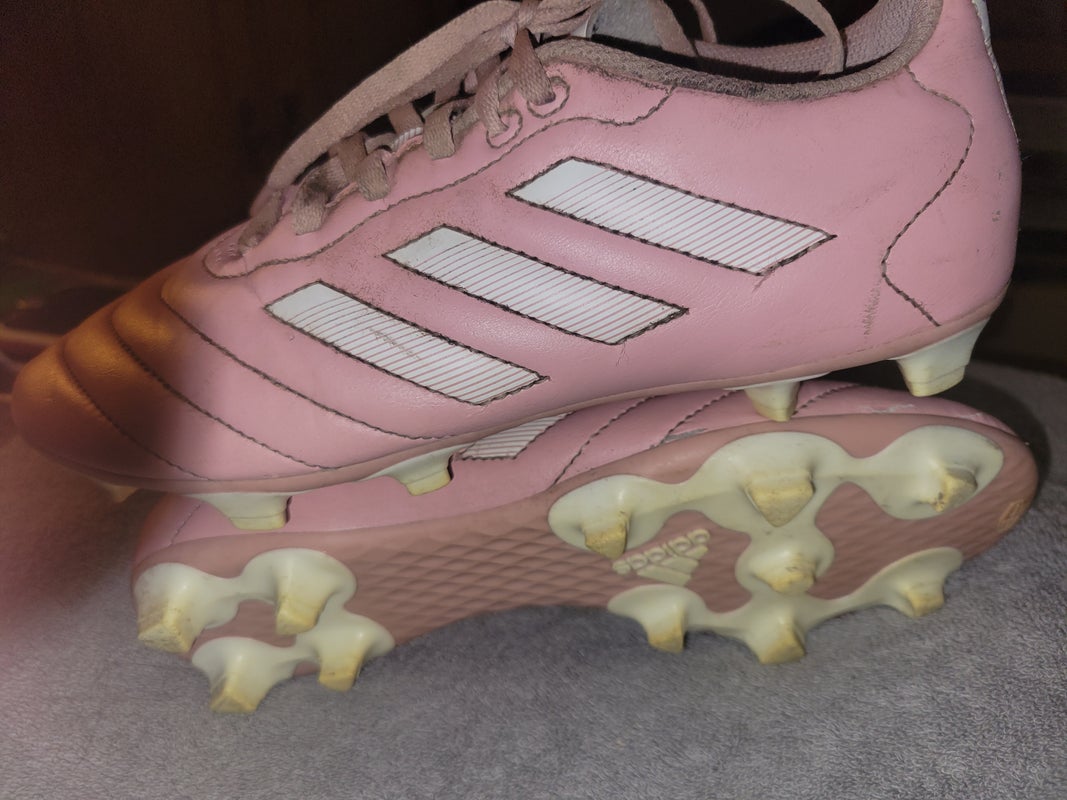 Adidas Womens Soccer Futbol Cleats Pink White Leather GW6164 Size 7.5