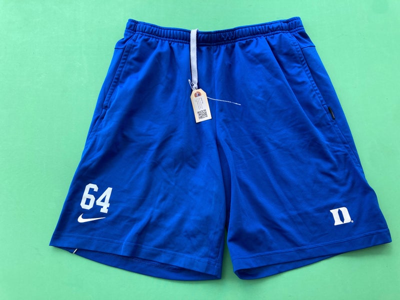 Blue Duke Blue Devils Practice Football Large Men's Nike Shorts