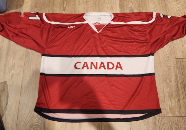 New Goalie Cut Team Canada Ball Hockey Red New Jersey