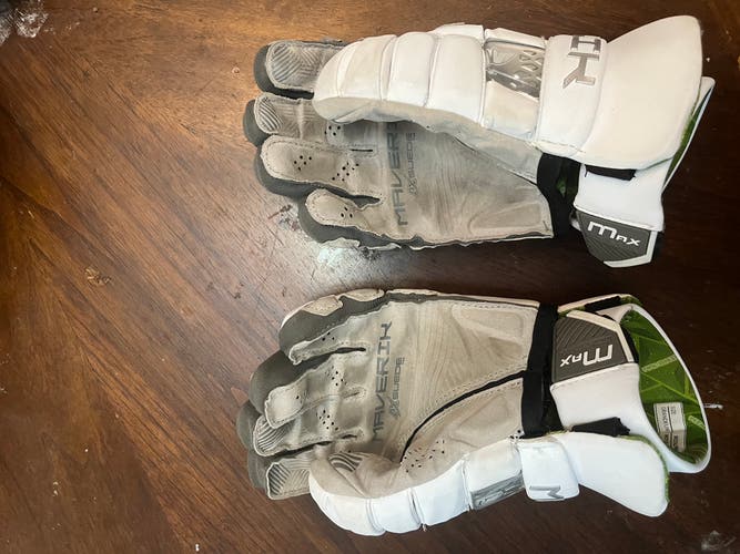 Lightly Used Maverik 12" Max Lacrosse Gloves