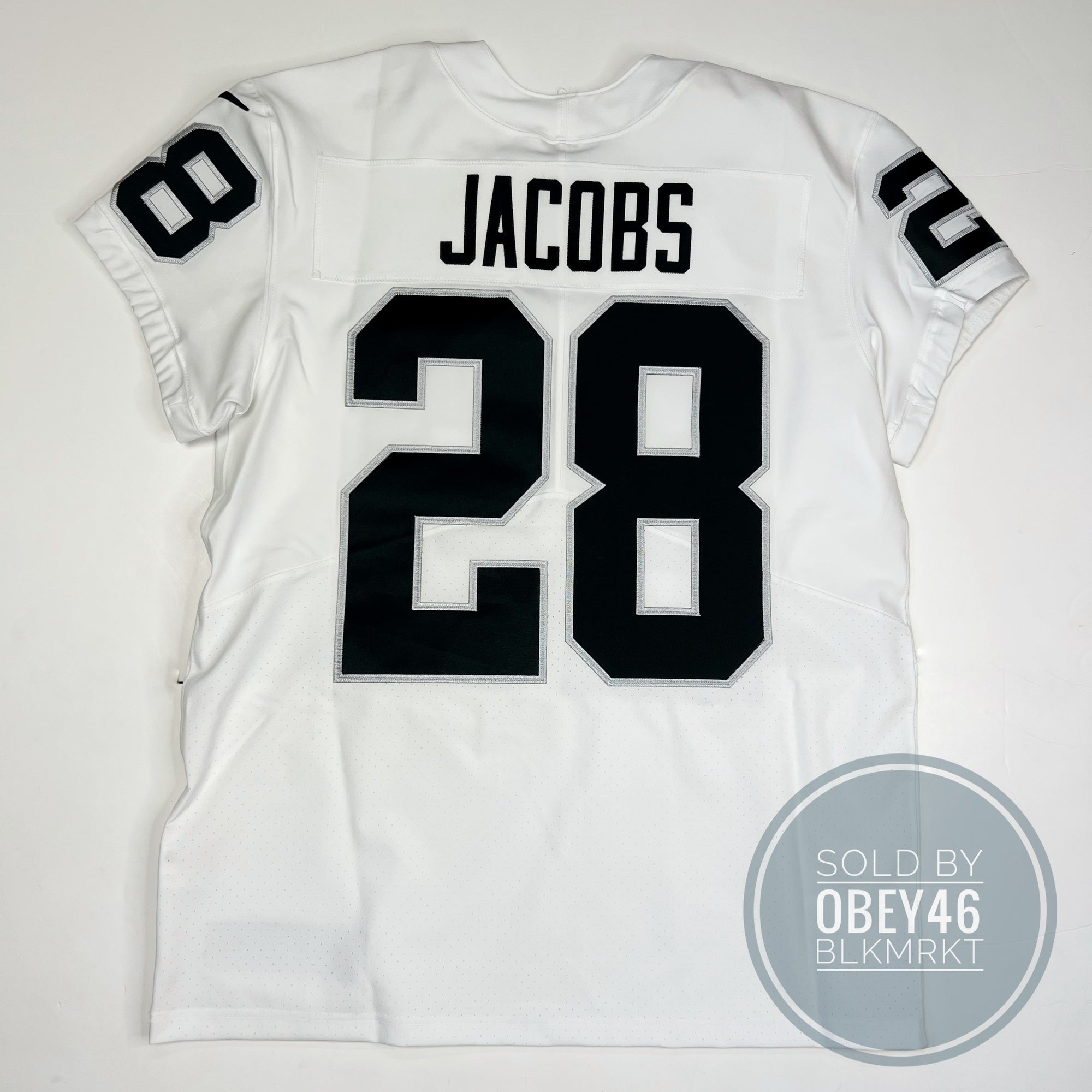 Nike Elite Las Vegas Raiders Josh Jacobs On Field Jersey Black 52